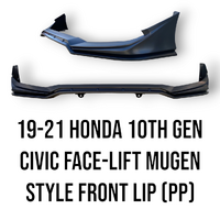 19-21 Honda 10th Gen Civic Facelift Mugen Style Front Bumper Lip For FC/Sedan (PP)