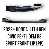 2022+ Honda Civic 11th Gen FE/FL OEM RS Front Bumper Lip (PP)