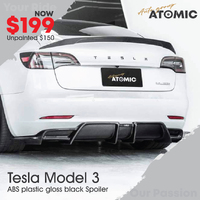 17-23 Tesla Model 3 Atomic Auto Plastic Trunk/Duckbill Spoiler (ABS)